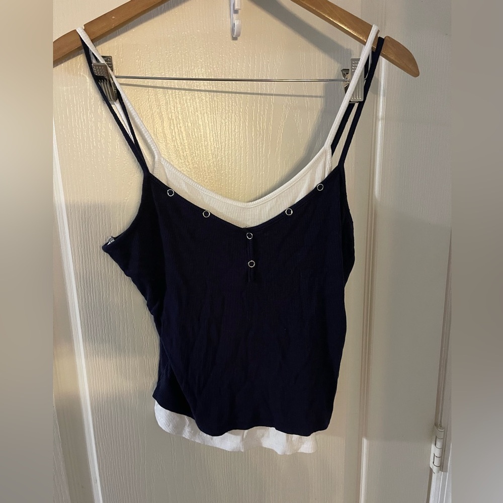 Frankee & Skylarr Navy and White Camisole Top‎